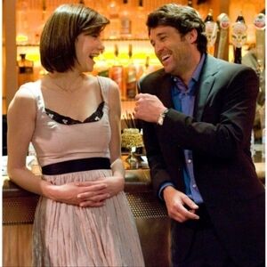 Trelise Cooper romantic dusty pink lace accents belted crinkle Hero dress sz 10